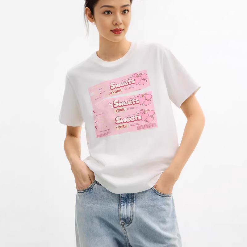 CH 2026 Summer Classic Monogram Square Candy Print T-Shirt Casual Loose Trendy Brand Round Neck Short Sleeve T-Shirt CH 2026 Summer Classic Monogram Square Candy Print T-Shirt Casual Loose Trendy Brand Round Neck Short Sleeve T-Shirt
