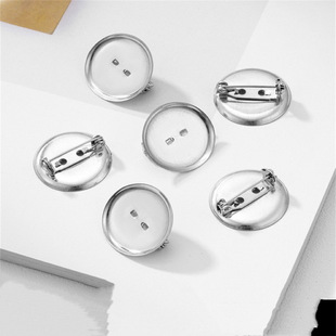 Disc double-use brooch pin accessories corsage base hairpin corsage with hole chest plate DIY accessories materials