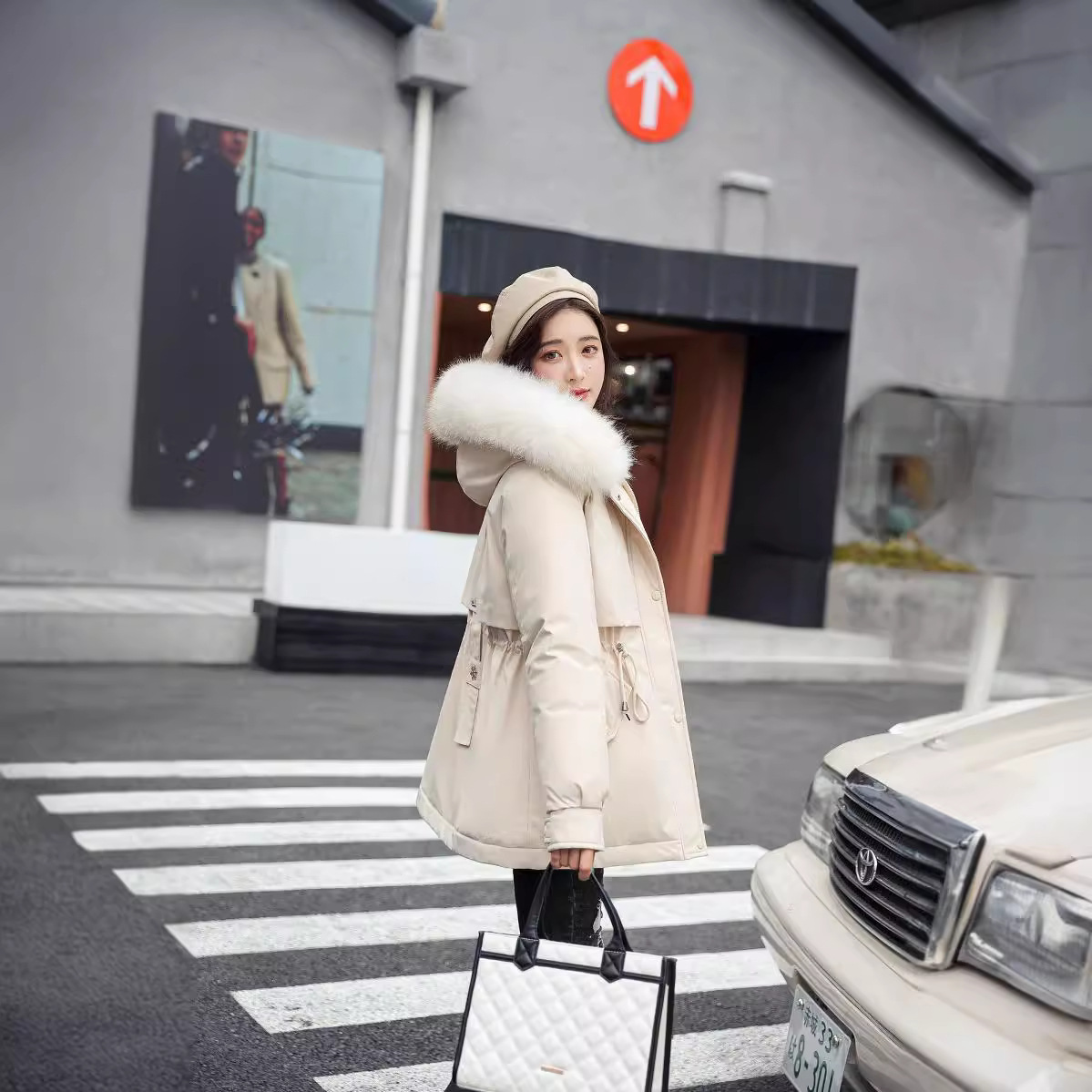 Women's Clothing Mid length parka for women 2024 winter new thickened loose warm cotton coat large size women's cotton coat_voghion.com