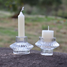 齿轮飞碟玻璃烛台正反两用插蜡烛玻璃蜡台香薰灌蜡玻璃杯批发