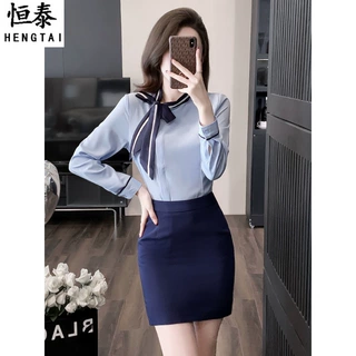 南航空姐制服职业套装高铁乘务员工装女酒店前台餐饮服务员工作服