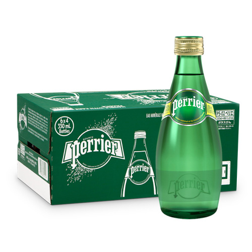 Perrier French Paris Water Original Flavored Carbonated Mineral Water 330ML Glass Bottle Full Carton Sparkling Soda Drink