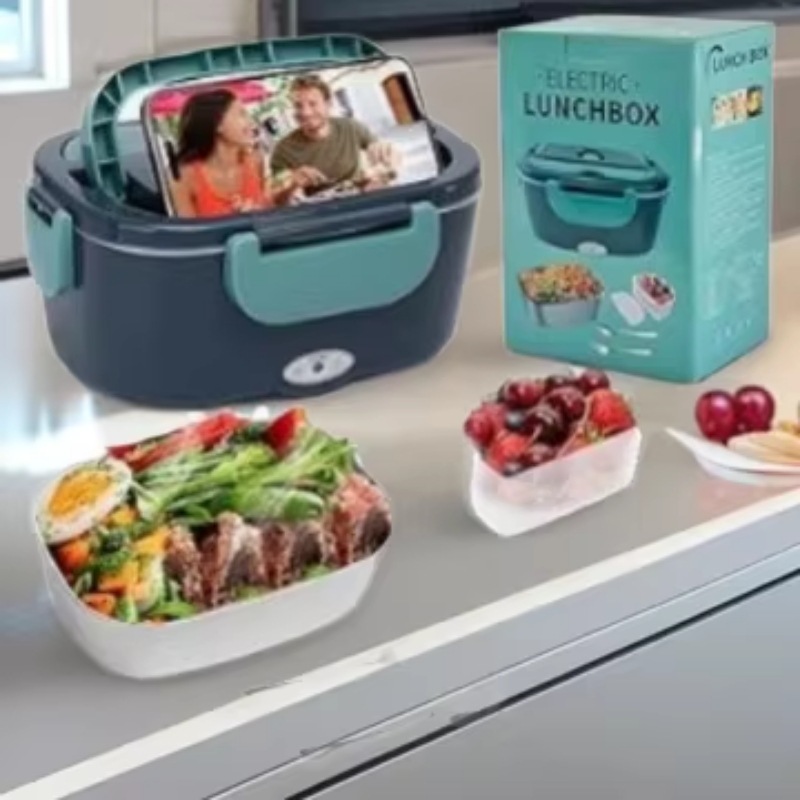 Nueva 1.5L de alta potencia eléctrica aislamiento térmico calefacción caja de almuerzo hogar coche de doble uso caja de almuerzo de acero inoxidable transfronteriza caliente