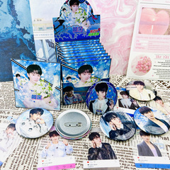 Star Chen's Bisy High-Definition PVC Transparent Flash Badge [Blind Draw] 75mm Mouth Pin Gift