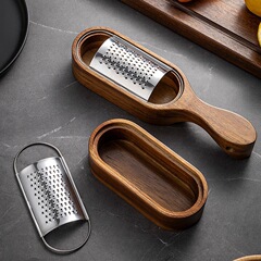 ステンレス鋼アカシア木製収納チーズおろし箱チーズおろし器チーズツールおろし金シュレッダー