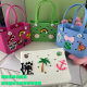 European and American fashion solid color eva hole bag beach swimming pool diy beach bag expansion can be stored portable handbag