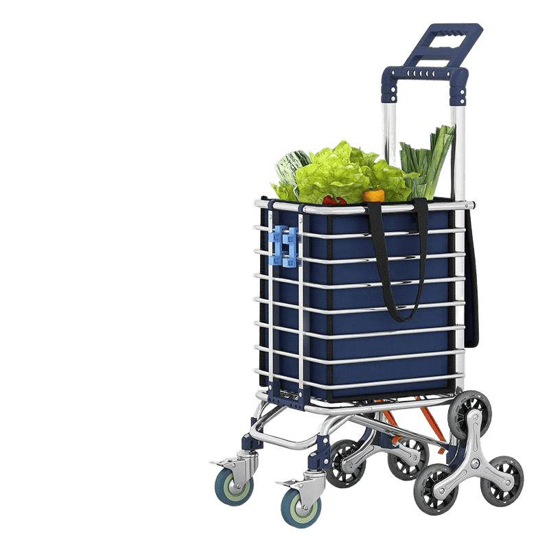 Carrito de compras de verduras de supermercado carro de compras de mano plegable carro de mano doméstico pequeño carro ligero de compras de verduras pequeño carro de tracción