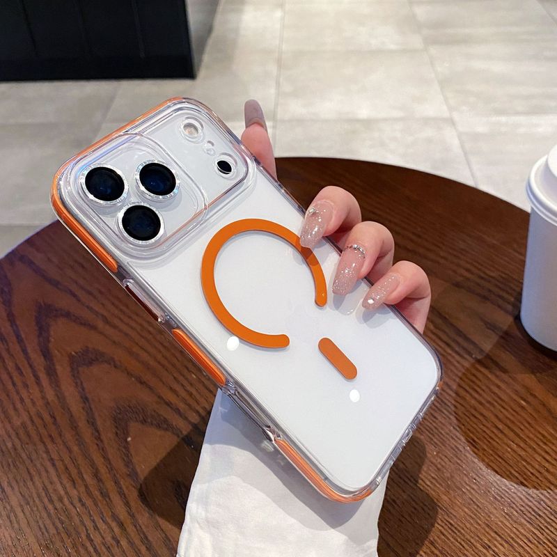 冰晶双色适用苹果17Promax磁吸手机壳iPhone17镜头精孔防摔保护套|undefined