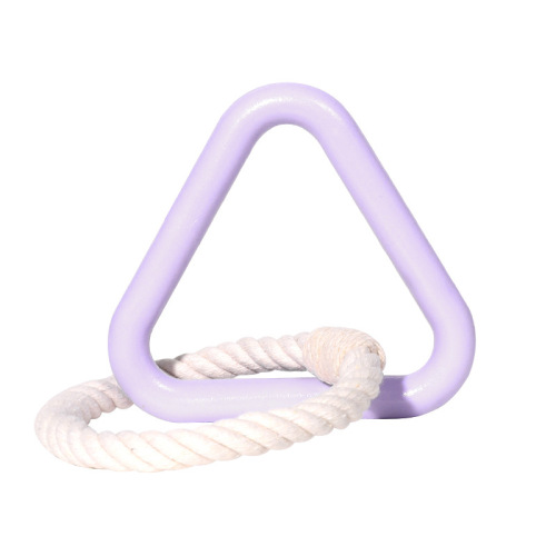 Dog toy chew-resistant rubber molar pull ring triangle cotton rope braided pet toy tug of war interactive dog supplies