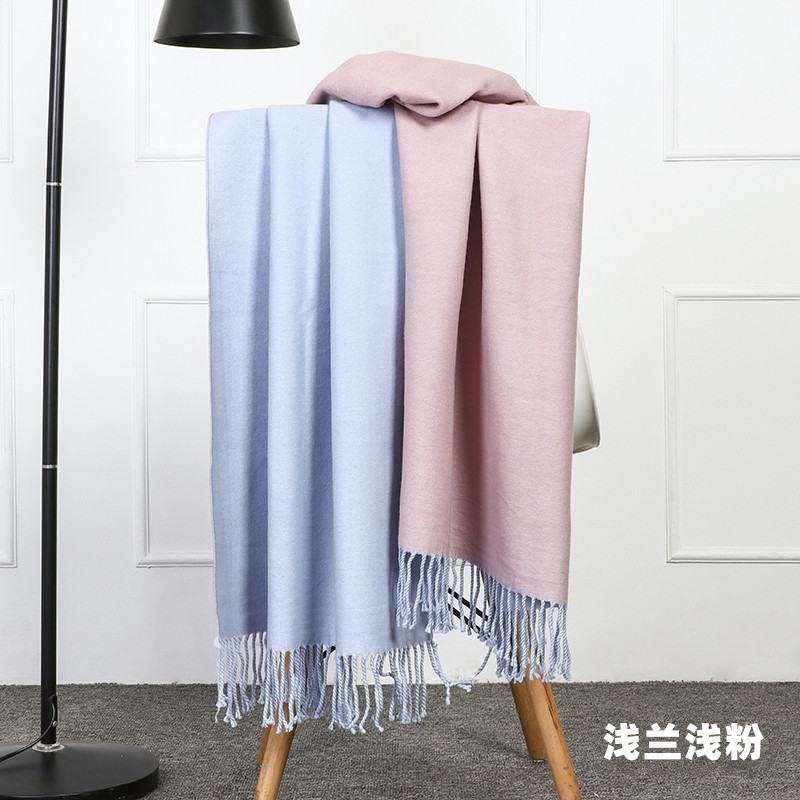 ウールスカーフ女性冬厚い暖かい女性ショールカシミヤスカーフ秋冬男性両面スカーフ卸売|undefined