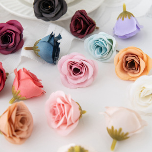 Simulation Rose 4cm Flower High-end Gift Box DIY with Fake Flower Wedding Decoration Flower Wall Set