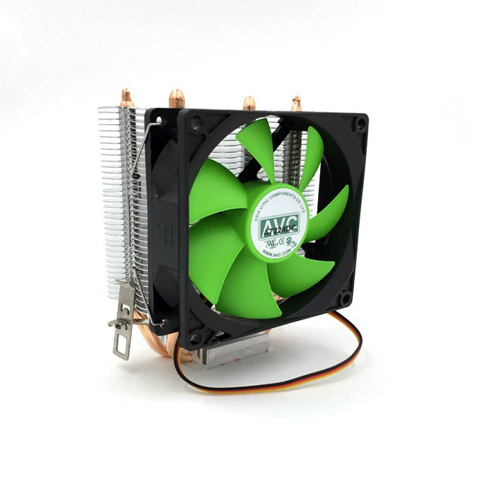 Комплект охлаждения AVC Desktop AMD 1155 1156 CPU кулер бесшумный вентилятор, медные две теплопроводные трубки радиатор