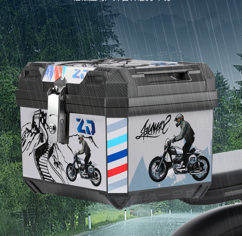 Electric Vehicle Trunk Large Capacity Trunk Scooter Box Motorcycle Luggage Box Large Universal Storage Box