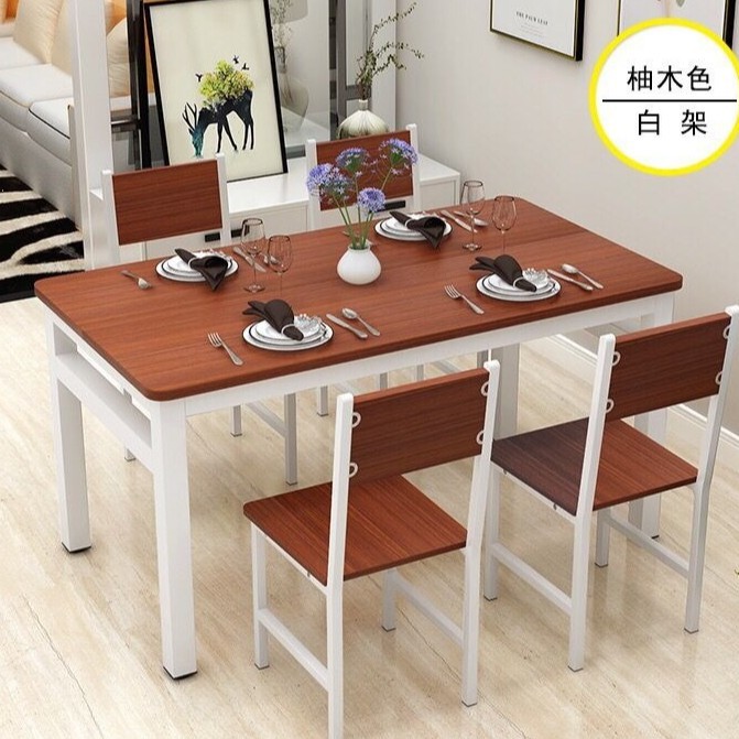 食堂餐厅桌椅大排档桌早点铺小吃店饭桌简约商用快餐店组合餐桌椅