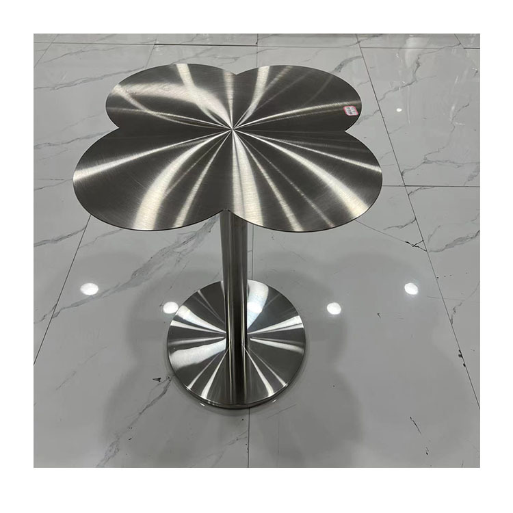 Mesa de comedor plegable de gran estante, mesa de comedor de acero inoxidable, mesa de mesa