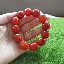 正宗天然正品战国红玛瑙老型珠手串男女款本命年百搭流行饰品
