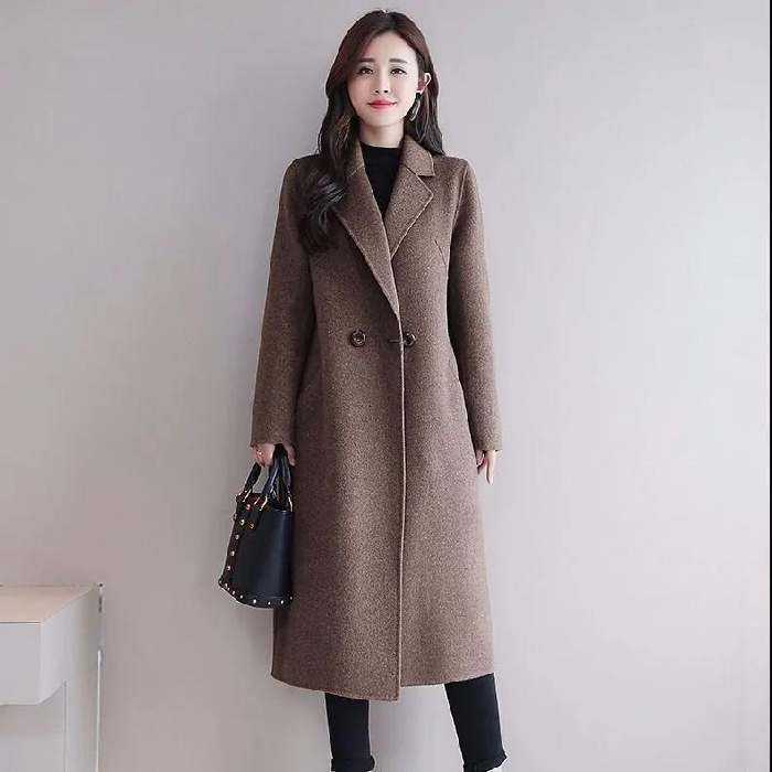 Women's Stylish Wool Coat - Red / S&&Red&&S/Coat (single piece)