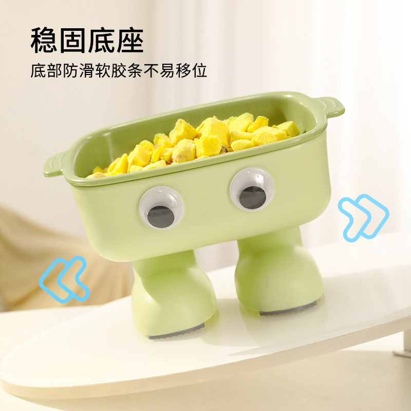 Pipitao original, dieta separable, cuenco para gatos de doble uso, robot de ojos grandes, cuencos para gatos de cuello alto anti-volcado