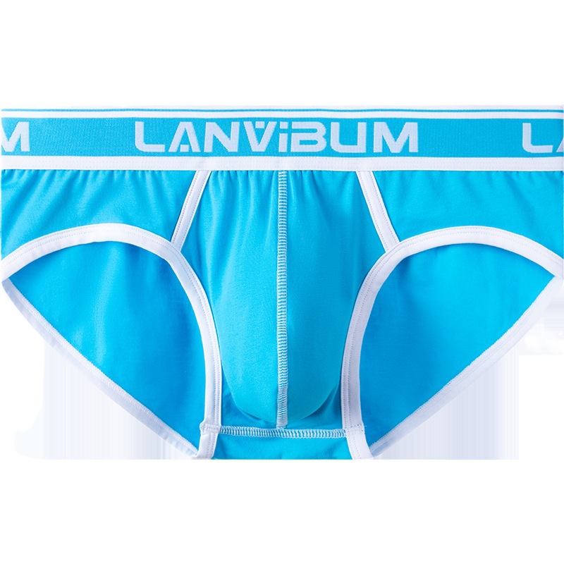 [Liquidación] Ropa interior de hombre LANVIBUM cintura media tirantes calzoncillos de algodón U convexo bolsa grande underwear