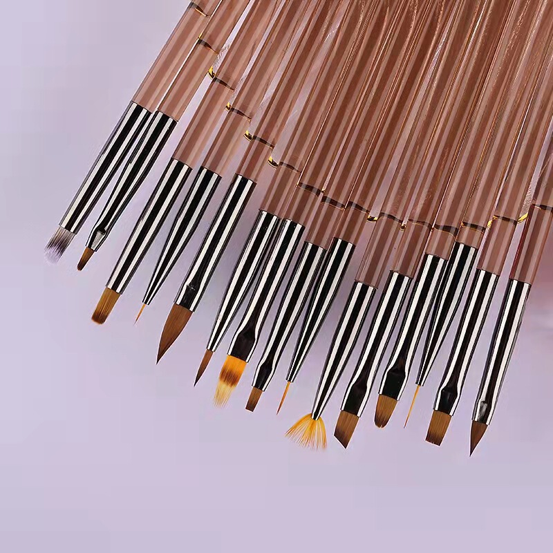 Acrylic tea Rod nail PEN 15 painted pull line Pen phototherapy pen flower blooming gradient brush set Acrylic tea Rod nail PEN 15 painted pull line Pen phototherapy pen flower blooming gradient brush set