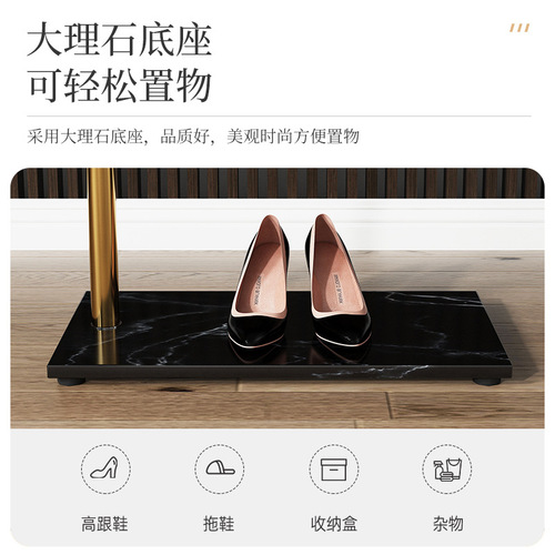 Simple small wardrobe living room hanger closet rack clothing hanging rack bag holder standing clothes hat rack home use