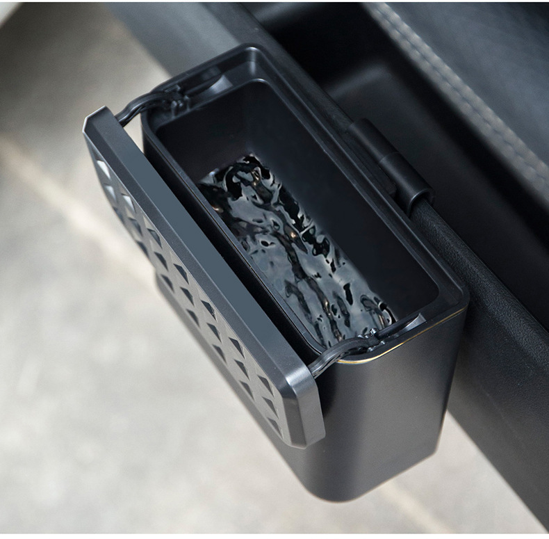 Car Debris Cleaning Storage Box Storage Bag Umbrella Leak-Proof Storage Bag Supplies Car Trash Can with Lid Hanging Type