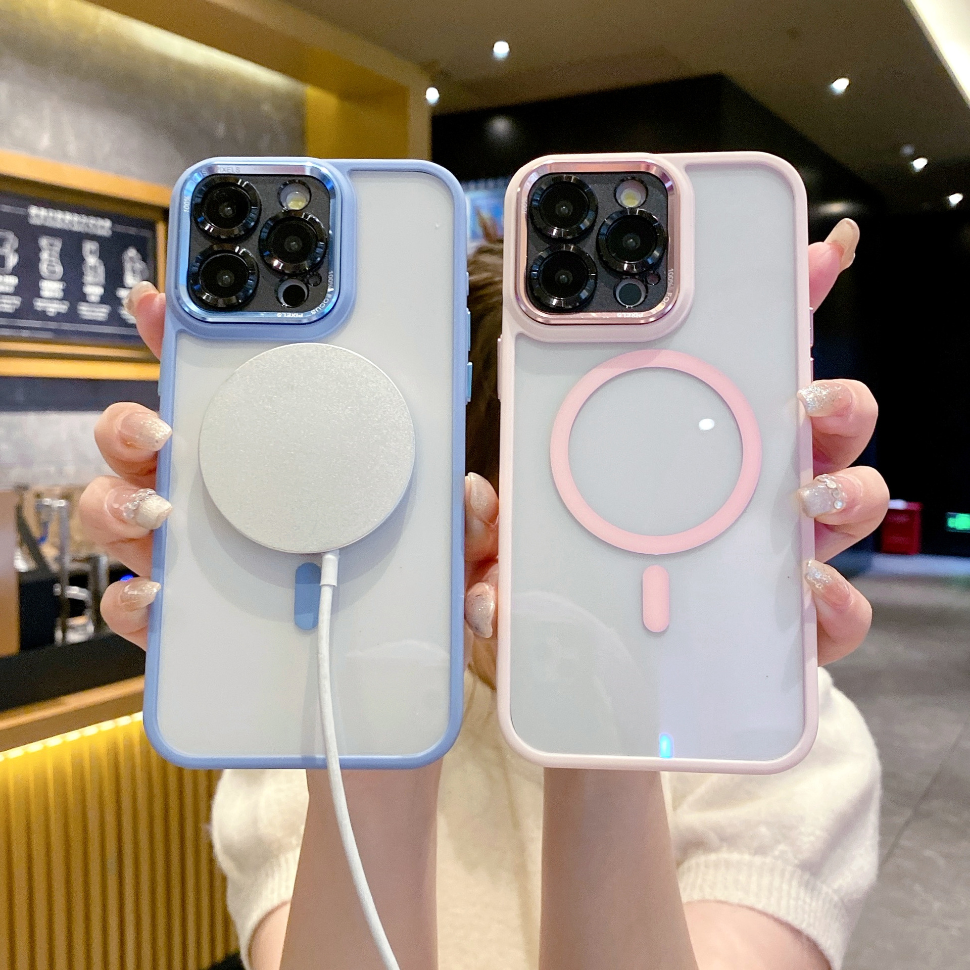 Nuevo modelo de funda magnética de precisión con orificio tipo ojo de águila, compatible con iPhone 17 Pro Max, funda protectora rígida transparente para Apple 16.