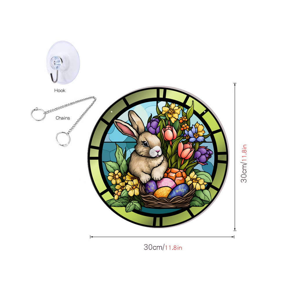 95g Weight pendant Home Textiles & Decor Type Acrylic Material Easter Festival Rabbit Pattern Casual, Elegant, Classical Style Easter Casual Elegant Classical Rabbit Arylic Party Supplies Decorations 9