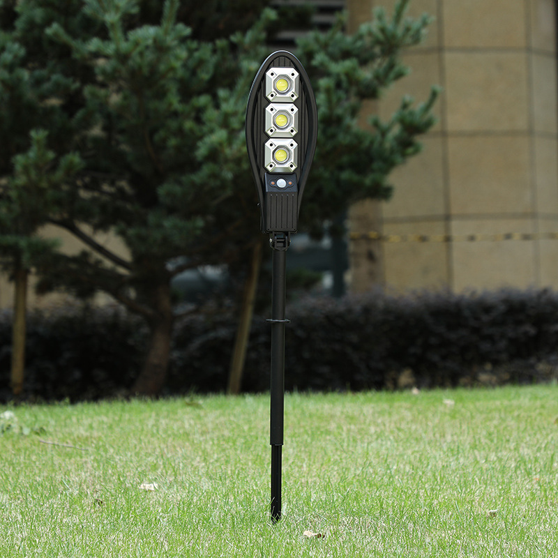 Outdoor remote control garden lamp household new rural human body induction solar wall lamp waterproof simple COB street lamp