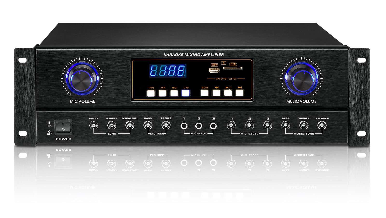 Reunión Bluetooth karaoke canción de alta potencia profesional KTV paquete de tarjetas amplificador de potencia doméstico anti-alarma combinado amplificador de potencia