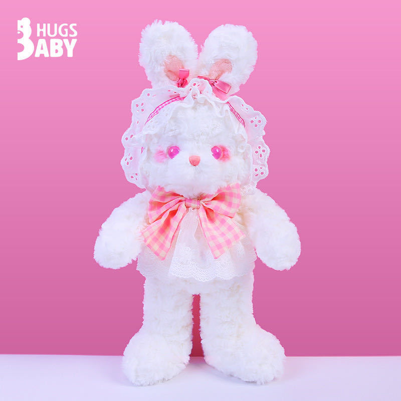 Abrazo bebé genuino Lolita conejo muñeca cinta pajarita oso de peluche de juguete animal muñeca de trapo regalo