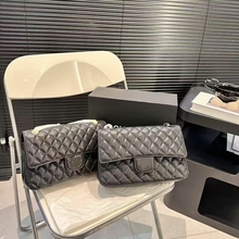 新款经典CF鱼子酱小香风女包时尚潮流荔枝纹牛皮单肩斜跨包带logo