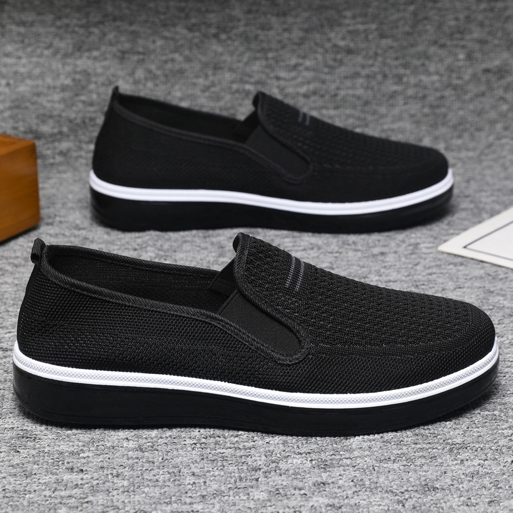 Zapatos de tela transpirables de verano con suela suave de malla transpirable zapatos casuales ligeros con suela suave zapatos de trabajo cómodos para hombres al por mayor image 7