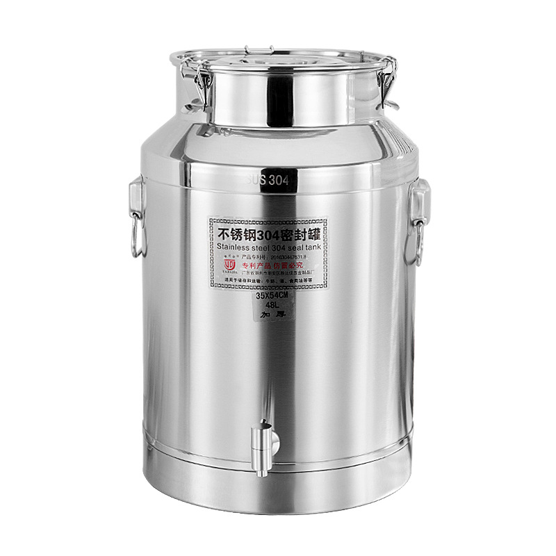 304 acero inoxidable sellado cubo sellado frasco comercial comestible aceite cubo arroz cubo vino Cubo de almacenamiento cubo leche té tarro