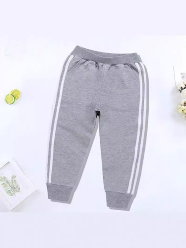 Kids' Pure Cotton School Uniform Pants: Versatile Spring & Autumn School Sweatpants—Comfortable, Double-Bar and Single-Bar Designs, Perfect for Older Children