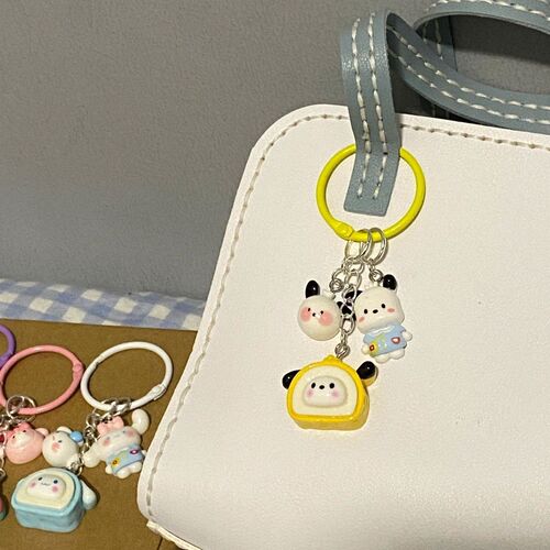 Card ring 751 Sanrio cartoon style creative cute personalized gift key chain school bag pendant key chain