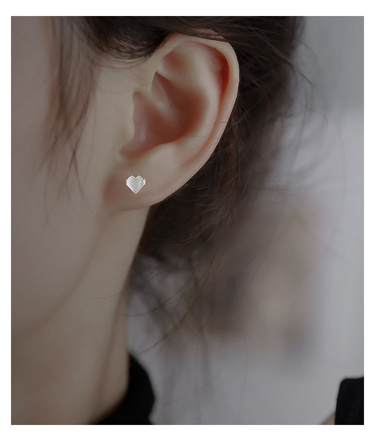 Cute Heart Shape Copper Plating Earrings 1 Piece