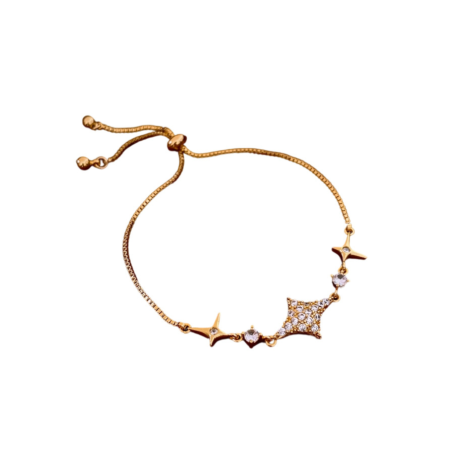 Pulsera extraíble con colgante de circonita en forma de estrella, con un diseño único, versátil y a la moda, adecuada para ir al trabajo, un accesorio de mano elegante y de lujo discreto. image 6