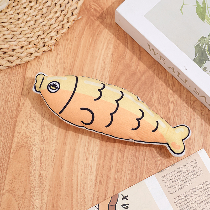 Juguetes transfronterizos para gatos Papel de sonido Pescado de menta para gatos Juguetes de peluche para mascotas