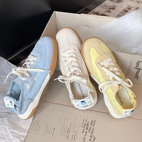 Grape mom with leather breathable training shoes 2024 new Forrest Gump shoes women's casual shoes ballet plus size 41-43