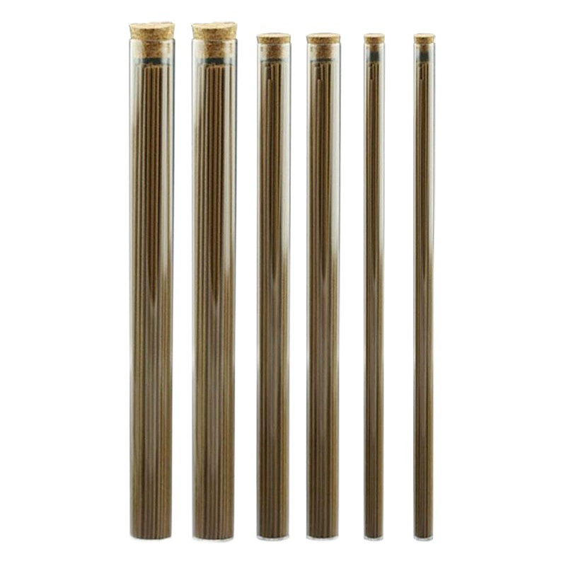 Стеклянная трубка для благовоний Высокопрозрачная трубка для благовоний Aquilaria Ладан Сандаловая линия Канал для благовоний Специальная деревянная пробка Высококачественная пробная бочка для благовоний