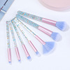 Brush, loose powder for contouring, fashionable handheld eye shadow, tools set, new collection, 7 pieces, full set