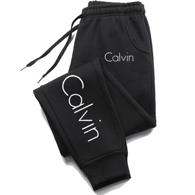 Cross-Border Men's Fashion Printed Sweatpants Street Style Plus-Size Men's Pants Autumn and Winter Fleece-Lined Long Pants Direct from Manufacturer in Stock