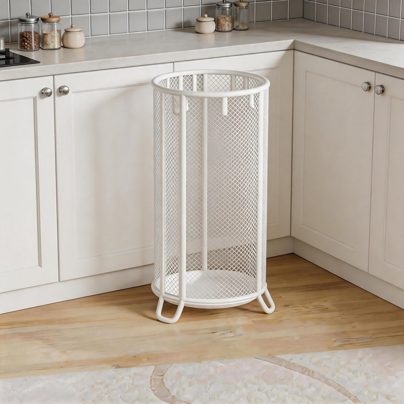 Hollow-Out Trash Can, Kitchen Waste Storage Bin, Large-Capacity Waste Paper Basket, Household Garbage Storage Solution Hollow-Out Trash Can, Kitchen Waste Storage Bin, Large-Capacity Waste Paper Basket, Household Garbage Storage Solution