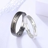Adjustable ring for beloved with letters engraved, simple and elegant design