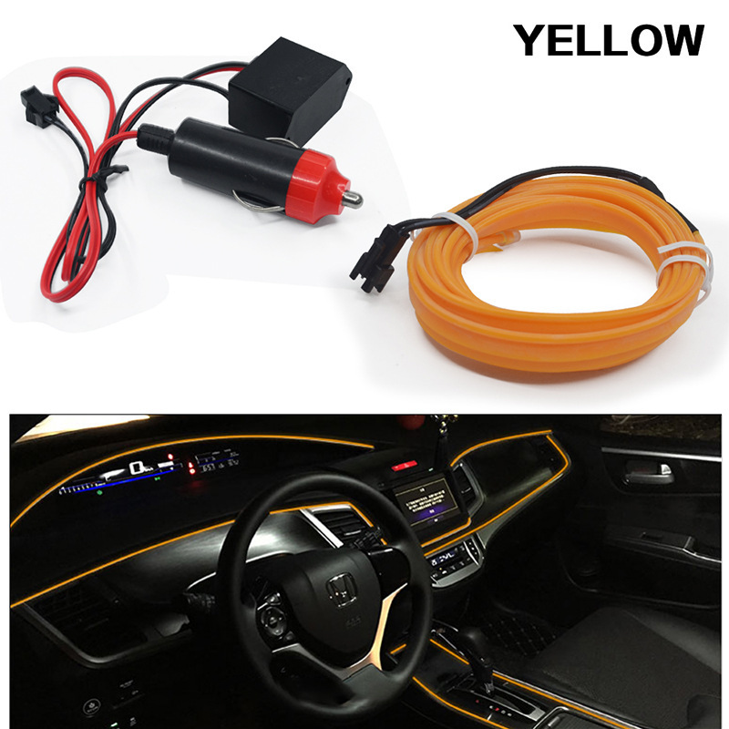 Car atmosphere light car interior led light bar usb atmosphere Cold Light Car modification wiring-free wireless light strip