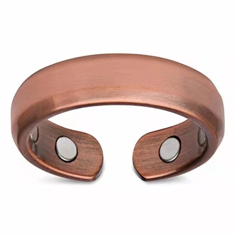 Magnetic golden creative one size ring with stone
