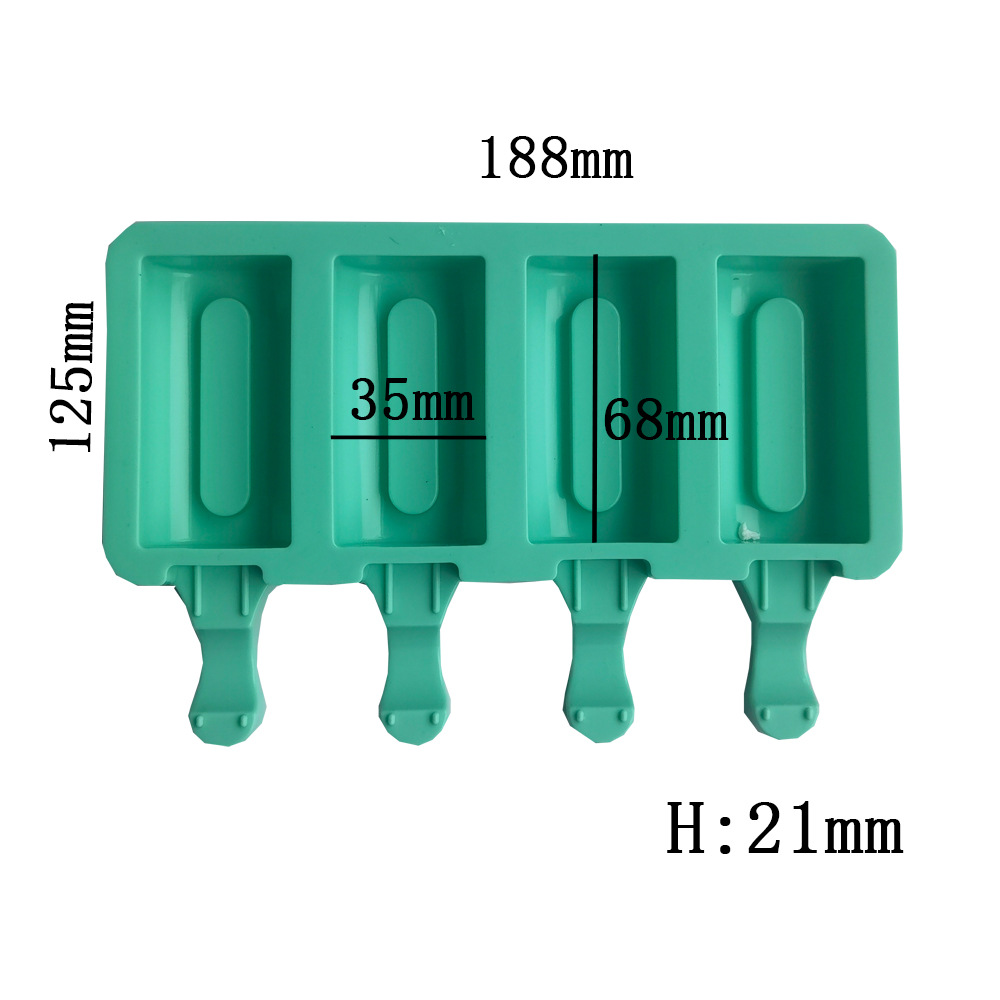 4 molde de helado ranurado molde de helado molde de helado molde de helado molde de silicona de helado blanco