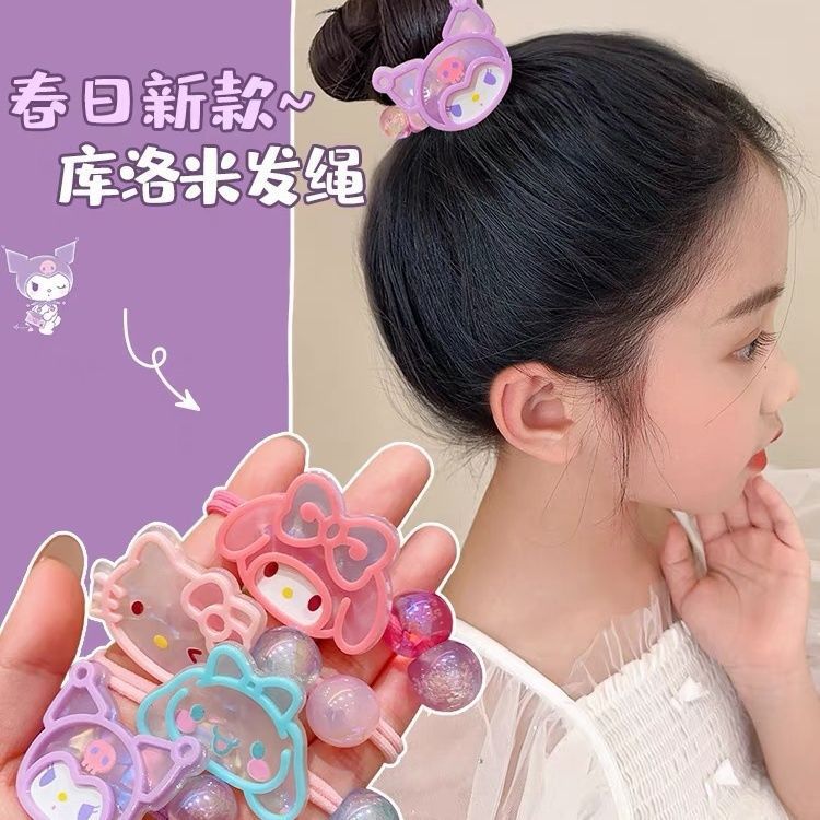 Niños cuero de cuero cuero cuero cabello bebé trenzado anillo de cabello de niña cuerda de cabeza de alta elasticidad cuerda de cabello de niña duradera