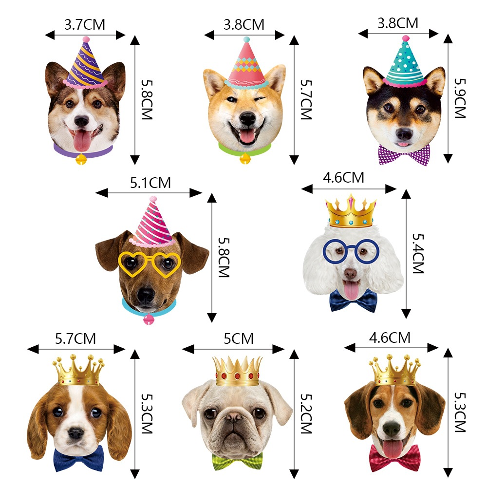 Nuevo producto Tema de perro mascota Fiesta de cumpleaños Decoración de pastel Decoración de cumpleaños Tarjeta de perro Plugin de postre